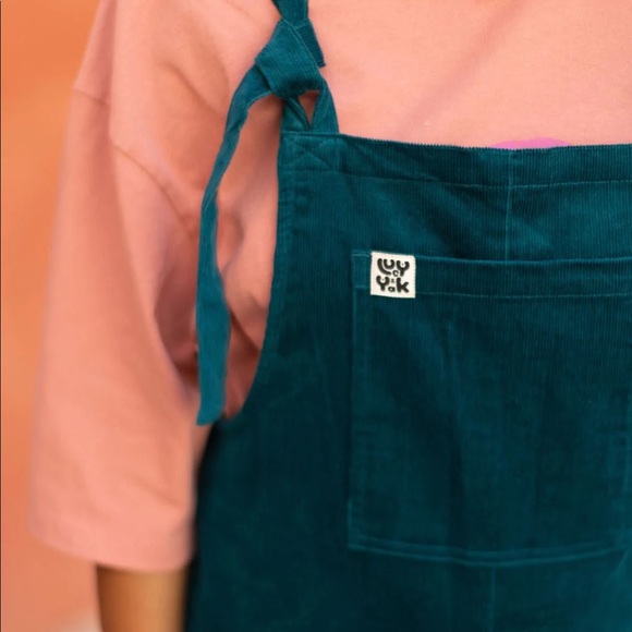 Lucy & Yak 'The Organic Original' Corduroy Dungarees in Sailor Blue UK 12R - Picture 4 of 4